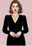 Kibbe styling guide illustration showing outfit styling principles for body types